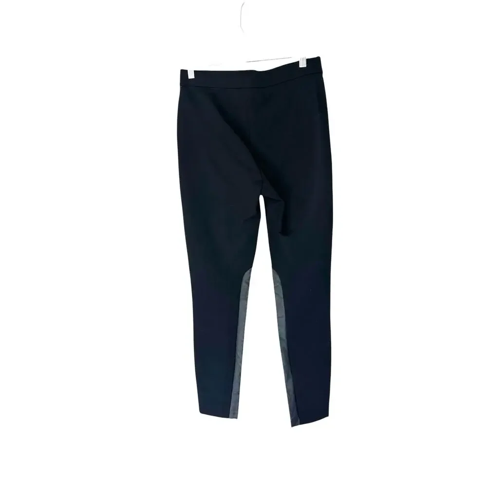 J.Crew Pixie Pant Black Leather‎ Panel Office Career Work Business Ankle Size 6